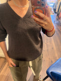 JENNY SOFT BROWN VNECK SWEATER