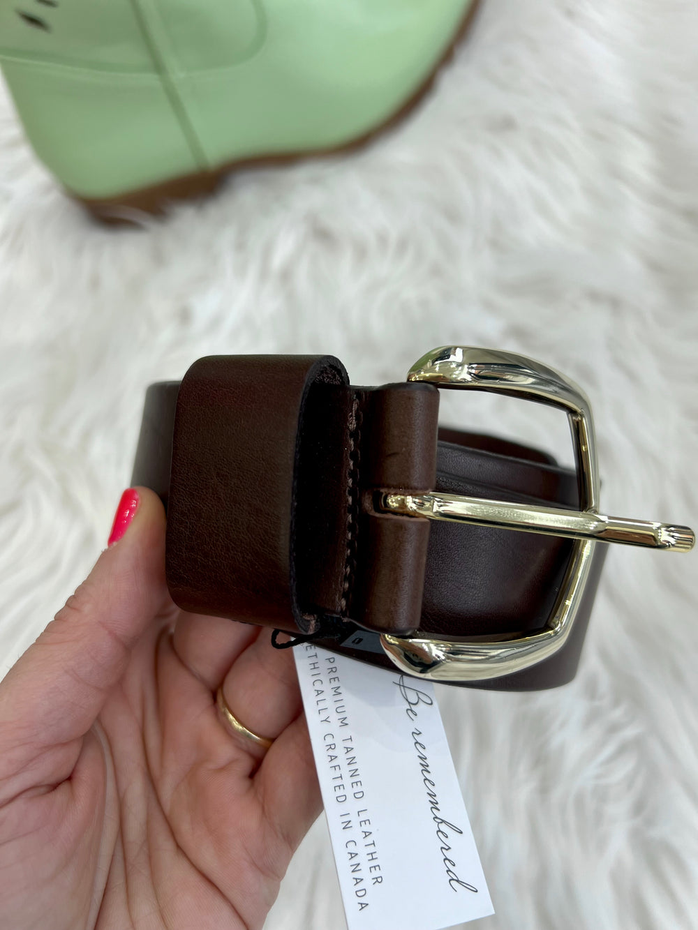 THE HEX BROWN LEATHER BELT