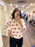 FALLING MAPLES RED ON WHITE CANADA SWEAT