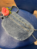 STEPH Dark DENIM LARGE CROSSBODY DOUBLE