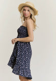 SMOCK NAVY FLORAL SKIRT DRESS