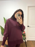 UMBER CORNELIA RAGLAN SIDE ZIP BURGUNDY