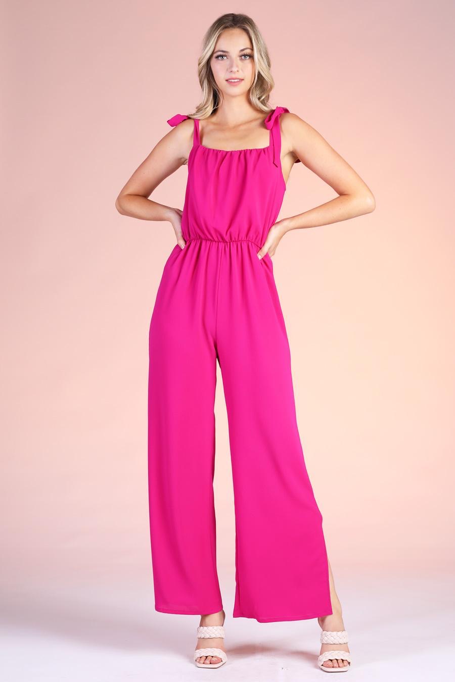 CASTLE MAGENTA SLIT HEM CREPE JUMPER