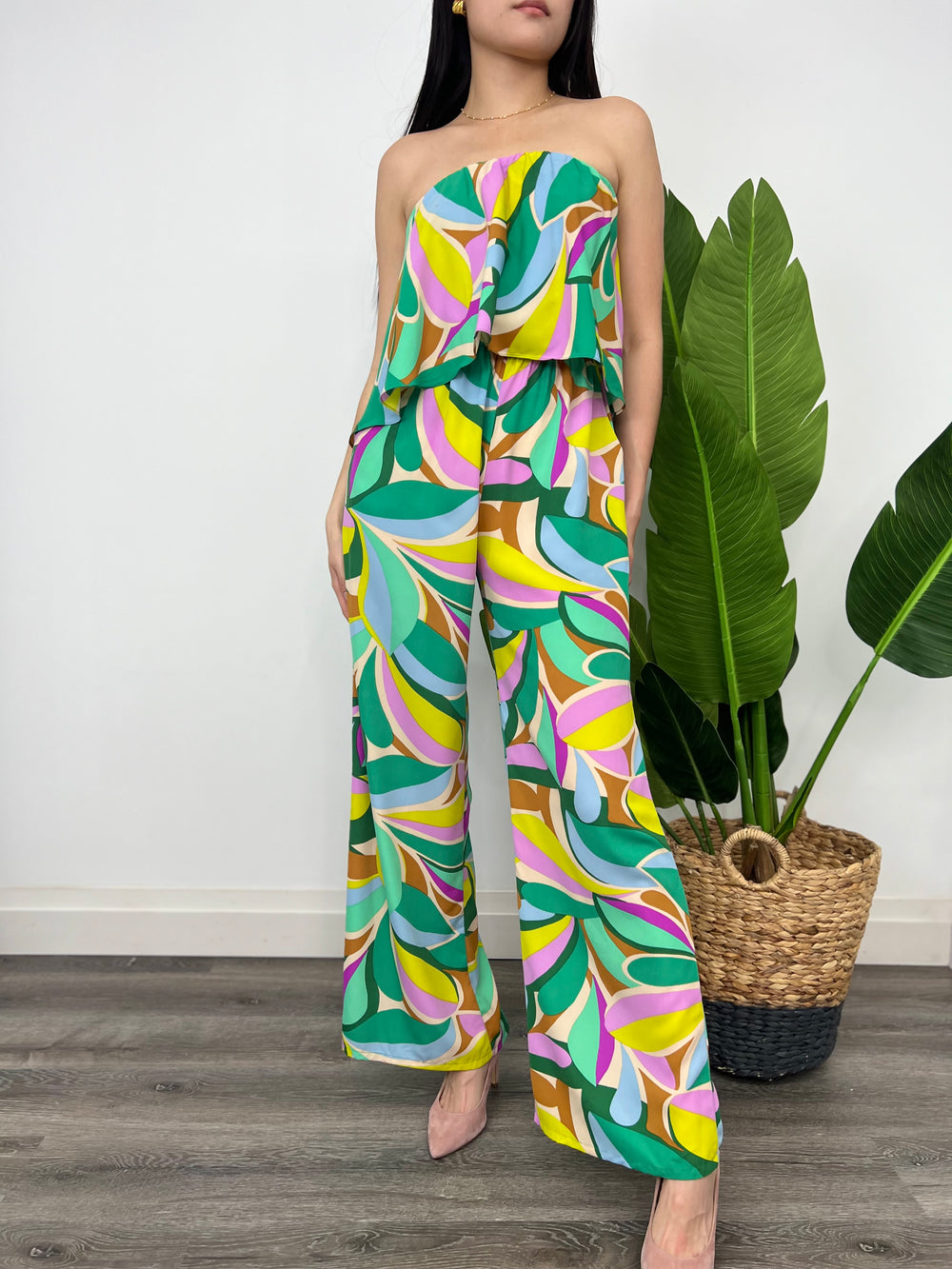 AURORA MULTI COLOUR PATTER JUMPSUIT TUBE