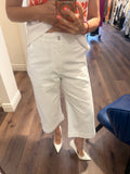 JADE STRETCH TWILL CAPRI WHITE