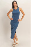 RACE NAVY MINERAL WASH JERSEY MAXI