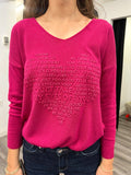 "YOU'RE TOO GOOD" MAGENTA KNIT TOP