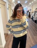 MAIZE LIGHT SW W/BLUE STRIPES