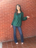 BEING SONIA EMERALD SEQUIN L/S BLOUSE