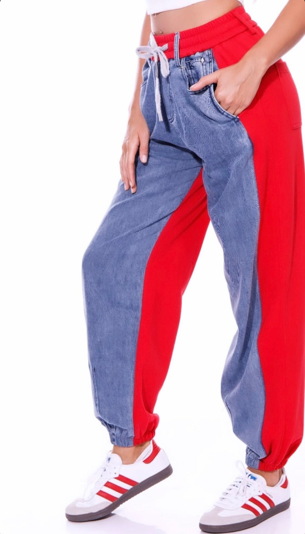 COSIMO RED & DENIM JOGGER