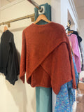 CROSSED UP RUST KNIT CAPE SW