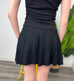 *Last One* KNIT PLEAT BLACK TENNIS SKIRT