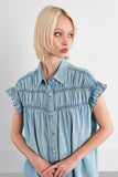 BICYCLING DENIM WIDE DR W/CINCH
