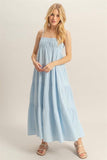 HONA LIGHT BLUE MUSLIN FROLICK DRESS