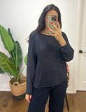 LOOSE KNIT BLUE GREY MIRACLE SWEATER