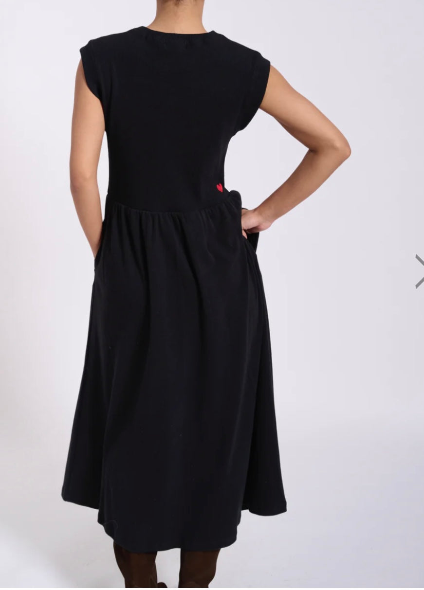 MAYA BLACK MIDI DRESS MADE IN CANADA🇨🇦