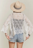 DREAM WHITE COTTON CROCHET CARDI