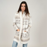 ALBERTA FRINGE NAVAJO IVORY CARDI
