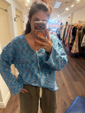 MIXED BLUES VNECK SWEATER