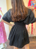 PLEAT BAG POPLIN DR BLACK