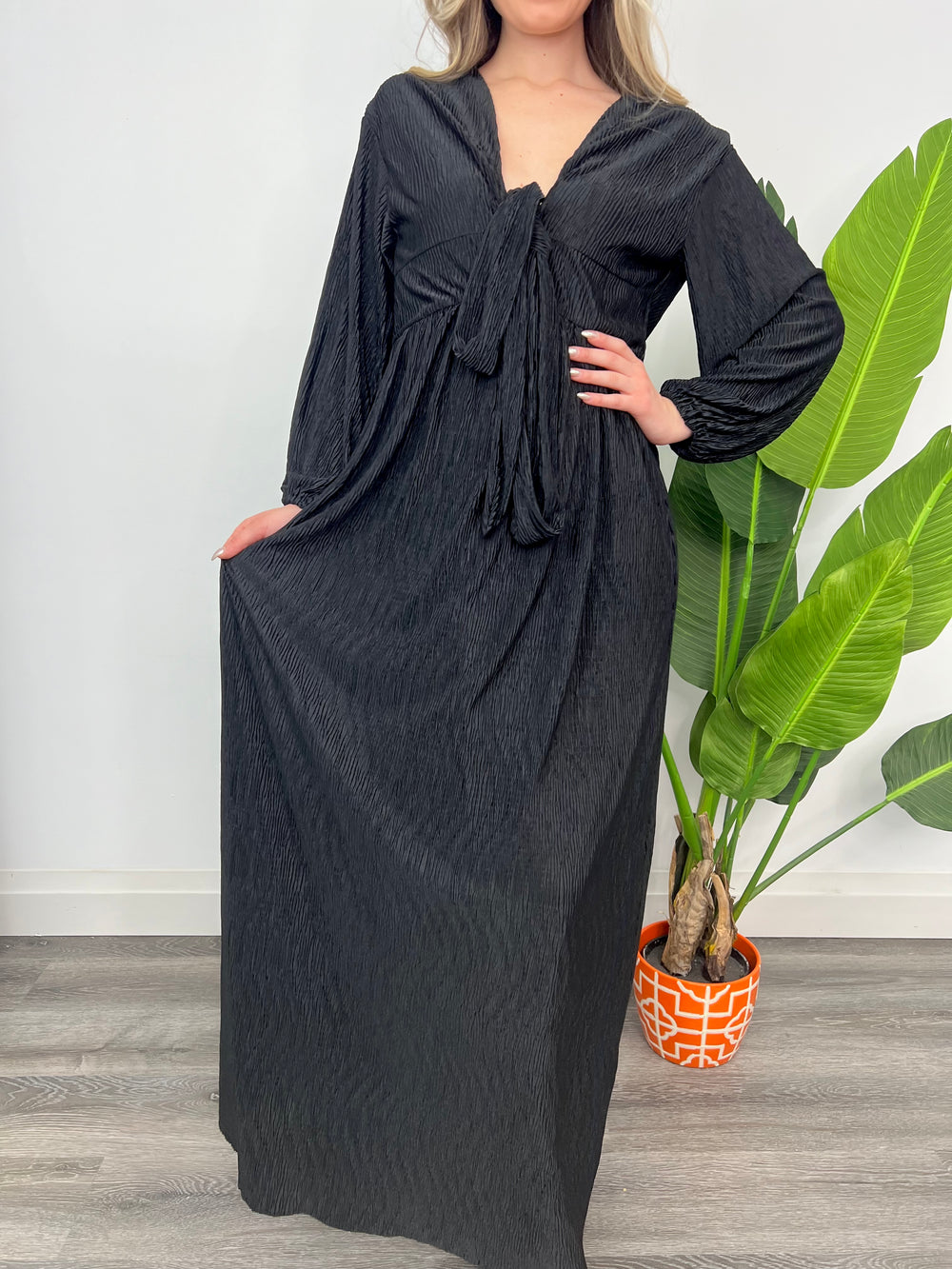 WEDNESDAY ALL DRESSED UP PLEAT L/S DR
