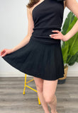 *Last One* KNIT PLEAT BLACK TENNIS SKIRT