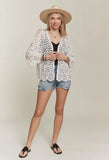 DREAM WHITE COTTON CROCHET CARDI