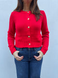 XMAS REDI GOLD BUTTONS CARDI