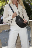 PARKER LEATHER WEAVE CROSSBODY