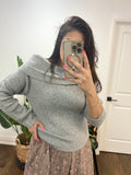 RIB MARILYN DOVE GREY OFF SHOULDER SW
