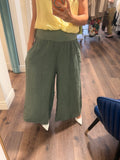 PULL ON GREEN LINEN SUMMER
