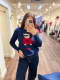 POLAR BEAR MAPLE LEAF NAVY SWEATER
