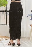 HAILEY STRETCH COTTON KNIT LONG SKIRT