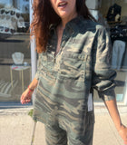 CAMO HALF ZIP VINTAGE HAVANA L/S