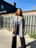 AMY 80S GREY BUCKLE CARDIGAN