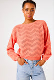 PEACH SORBET CROCHET SWEATER