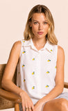 BECKY LEMON S/LESS BUTTONDOWN