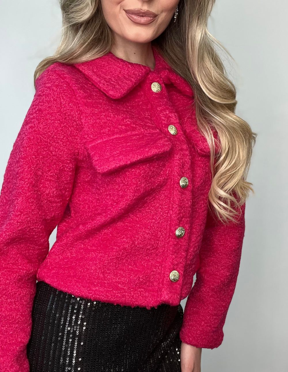 Pink on sale short jacket