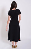 CAILEIGH BLACK MIDI DRESS MADE IN CANADA🇨🇦