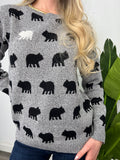 BEAR NAKED GREY SWEATER MADE IN CANADA