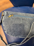 STEPH Dark DENIM LARGE CROSSBODY DOUBLE