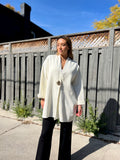 AMY 80S BUCKLE IVORY CARDIGAN