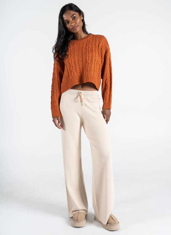 WIDE LEG LATTE CAPE COD PANT