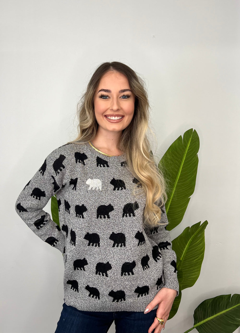 BEAR NAKED GREY SWEATER MADE IN CANADA