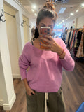 JENNY SOFT PINK VNECK SWEATER