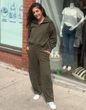 OLIVE QUARTER ZIP FUNNEL VINTAGE HAVANA