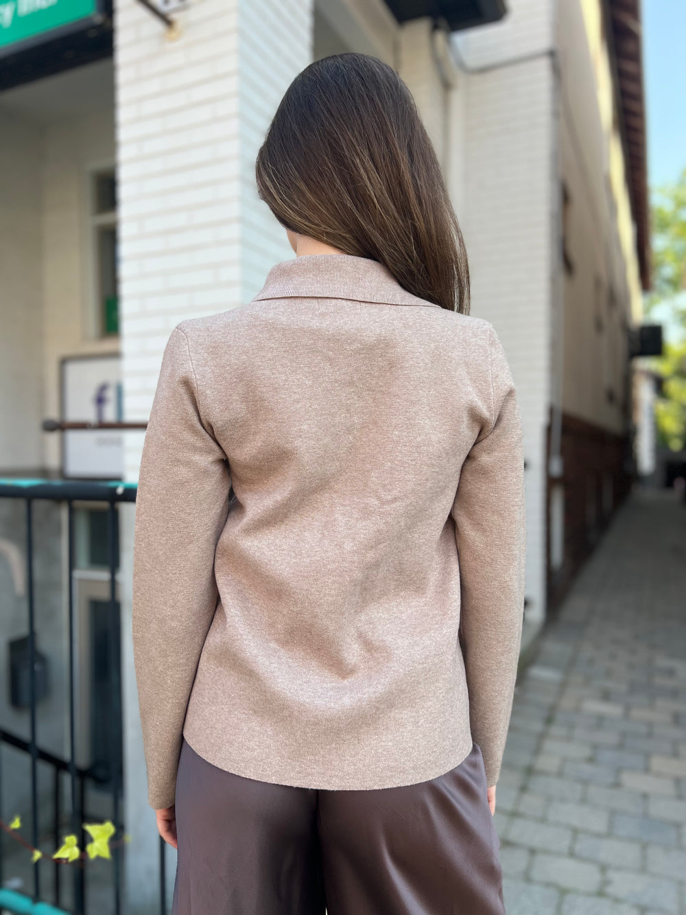 LATTE BREW COLLAR CARDI