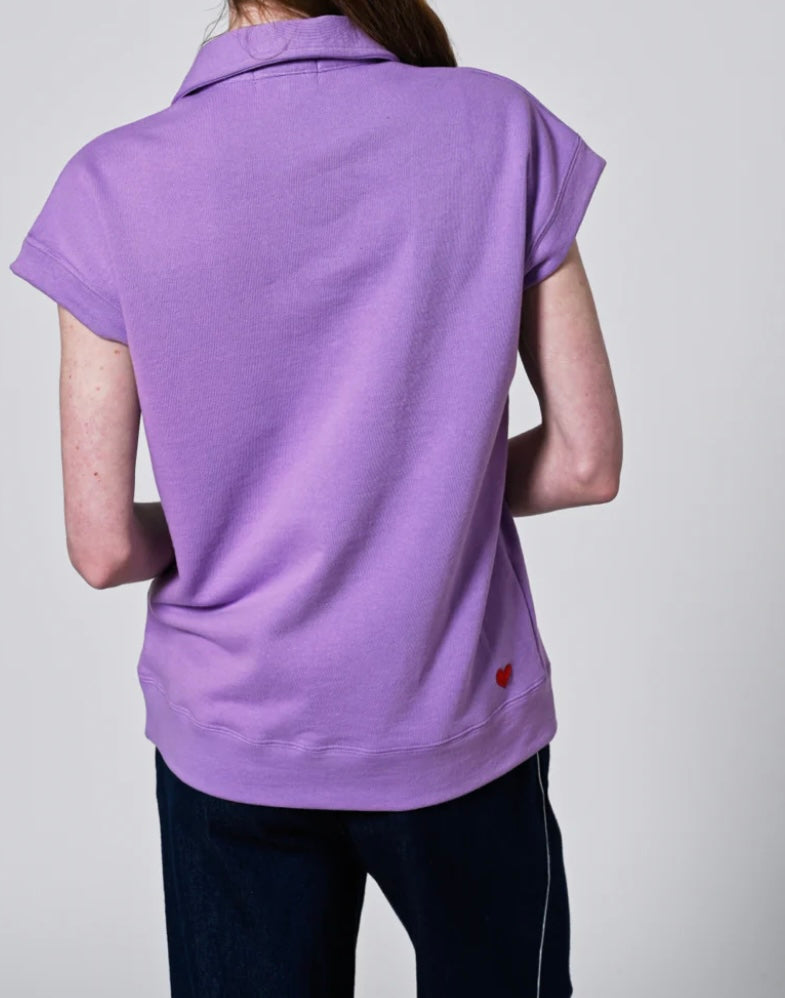 LENNA LILAC POLO TOP