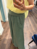 PULL ON GREEN LINEN SUMMER