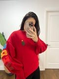 MINI CREST XMAS TREE RED SWEATER